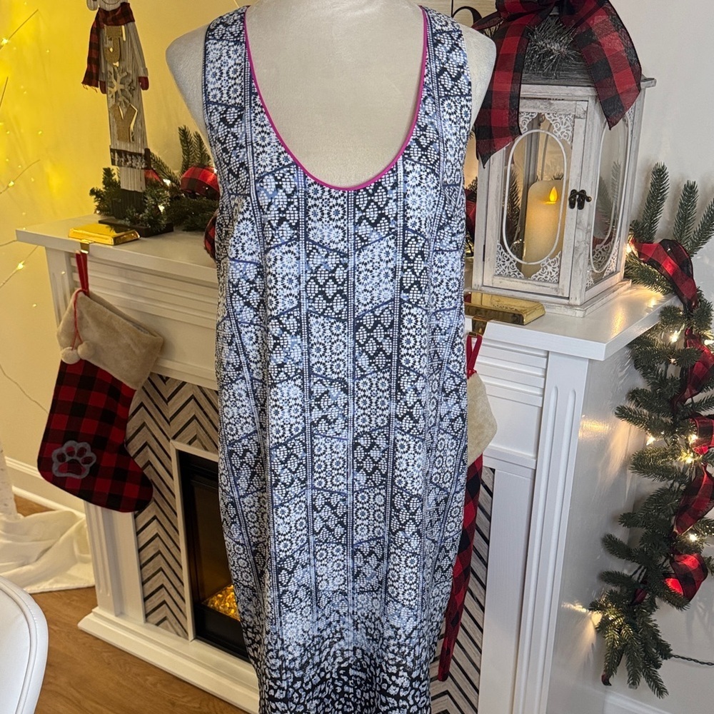 Charlie Jade Monochrome Midi Dress with Pink Highlights